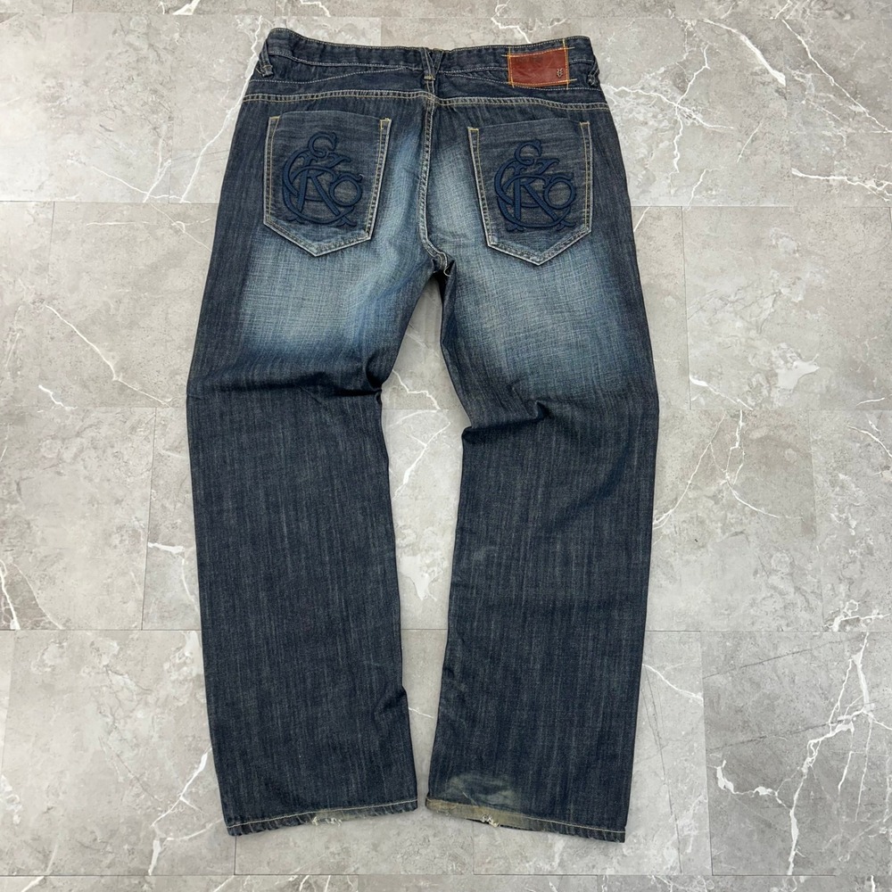 Vintage Ecko Unltd Jeans Mens 40x32 Loose Baggy Hip Hop Rap Denim Pants Blue